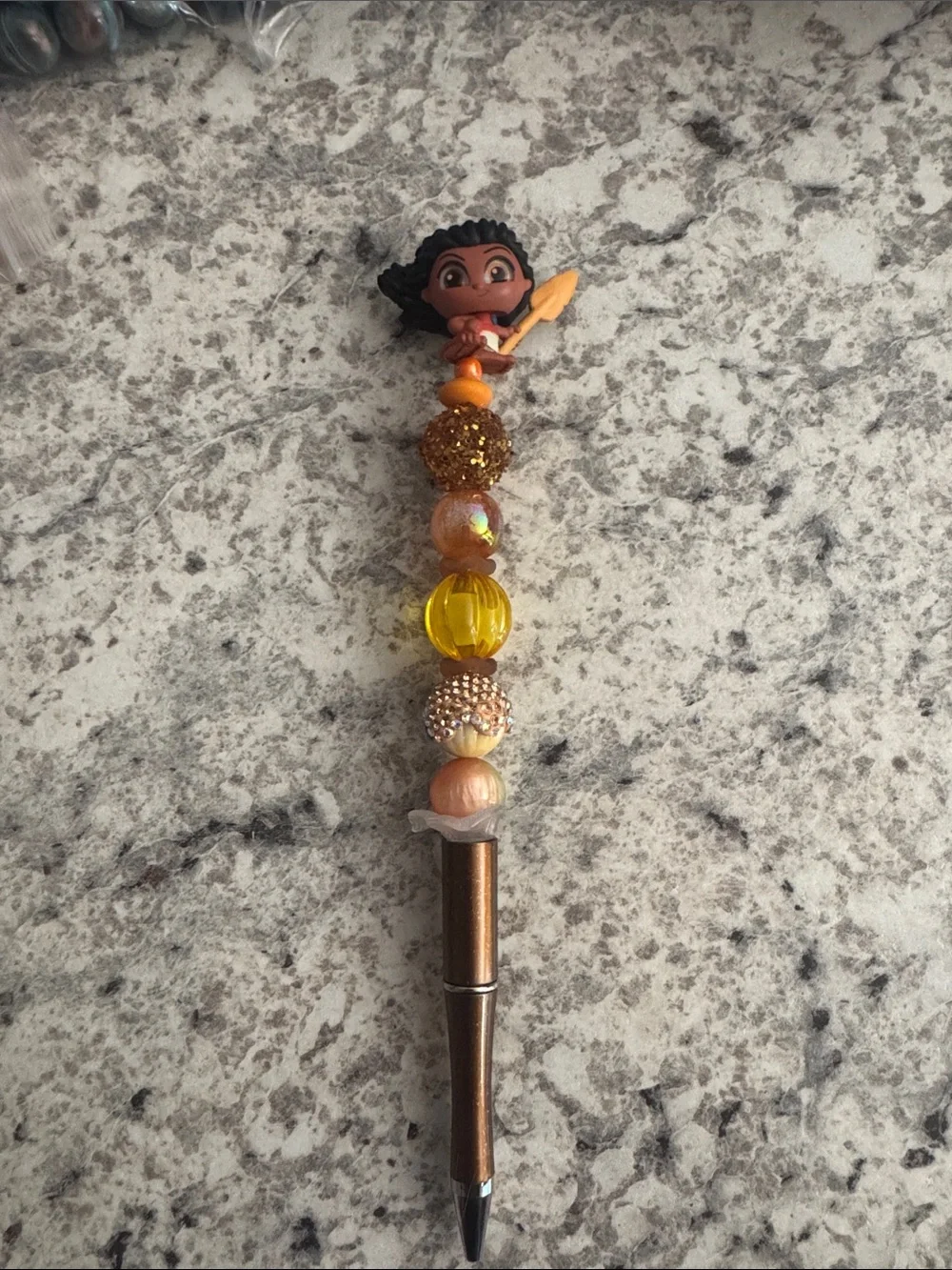 NWOT Disney Doorables Moana Beaded Pen Handmade by Me